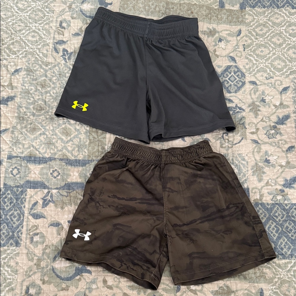 PAiR (2) size 3T Under Armour Kids' Black and Brown Shorts Duo